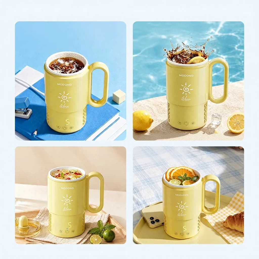 Nešiojamas šildymo ir vėsinimo puodelis, 450 ml, 36 W, jutiklinis valdymas
