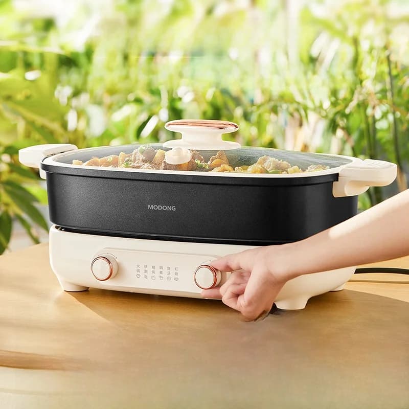 Padalintas elektrinis karšto puodo prietaisas 7L su dviejų zonų nepriklausoma temperatūros kontrole