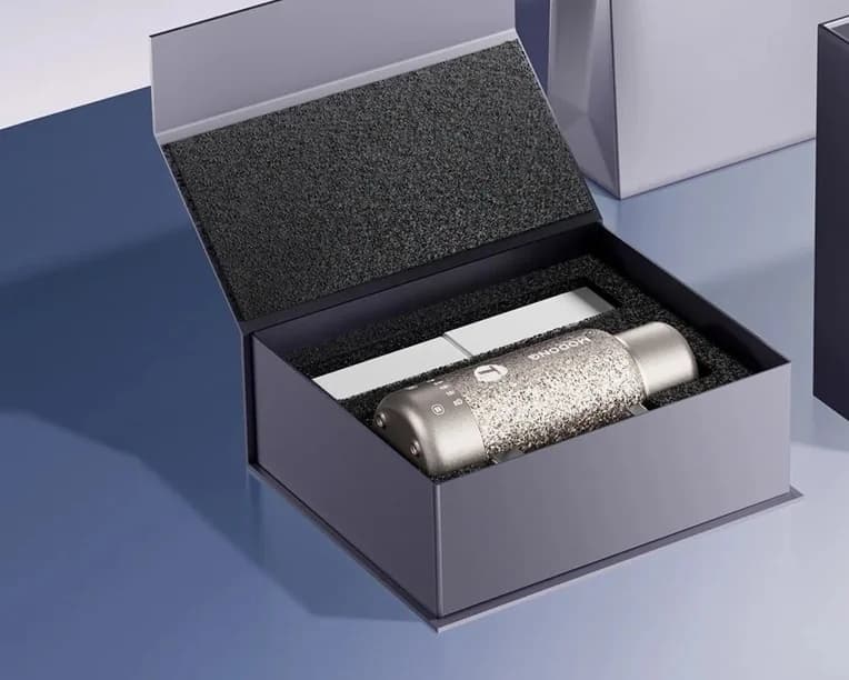 Nešiojamas titano elektrinis kaitinimo puodelis, 1L, dviguba galia, šiltas