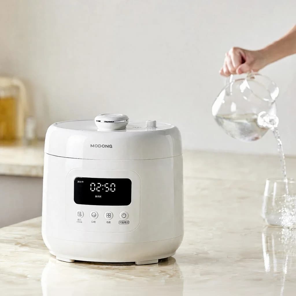 4L elektrinis slėginis puodas su keramine įdėkle, 800W, 17-24H laikmatis