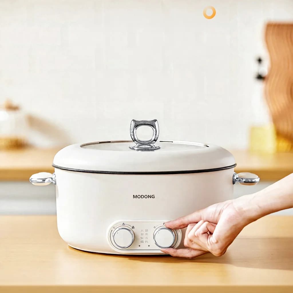 Dvigubo valdymo elektrinis karštas puodas, 6 l didelės talpos, nelimpantis