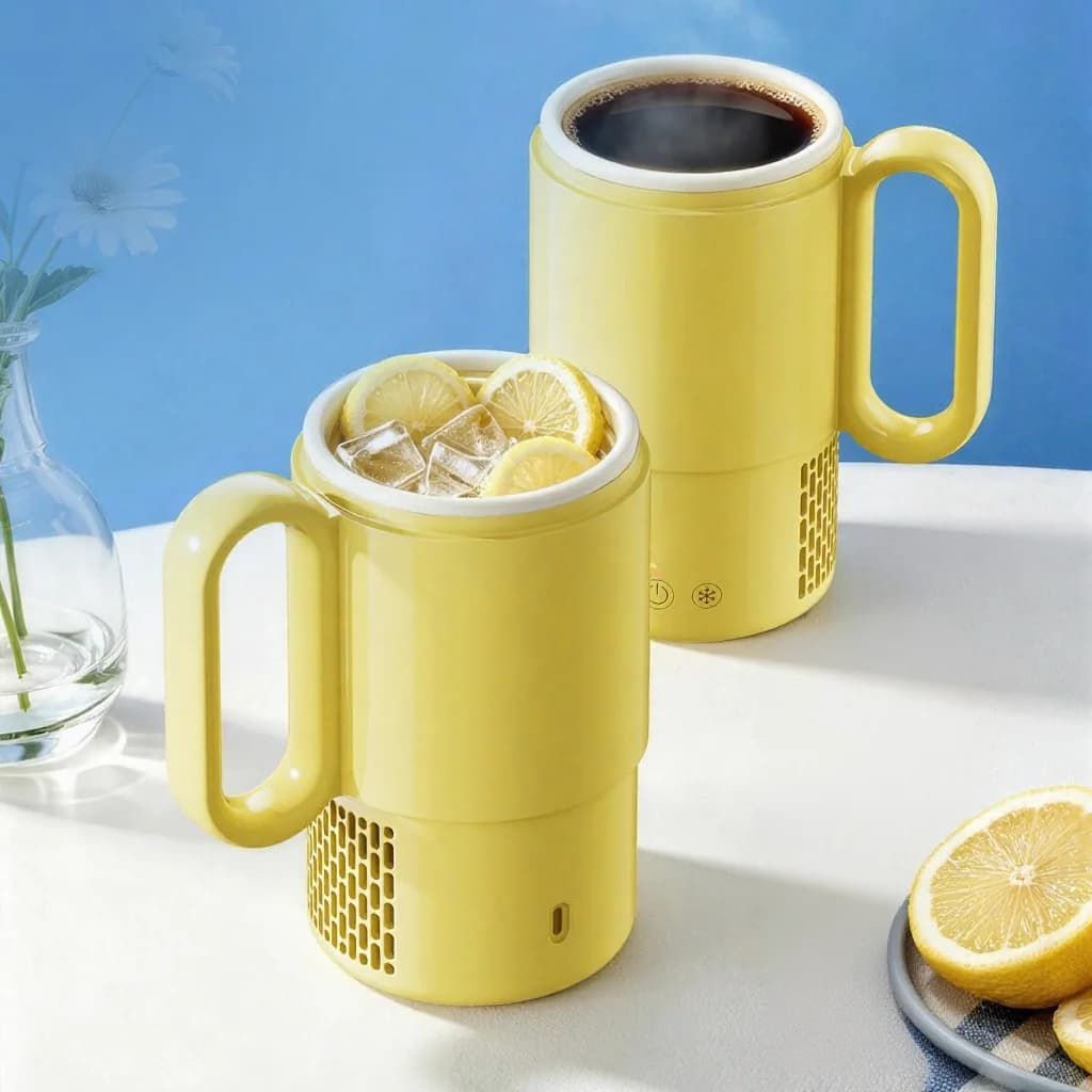 Nešiojamas šildymo ir vėsinimo puodelis, 450 ml, 36 W, jutiklinis valdymas