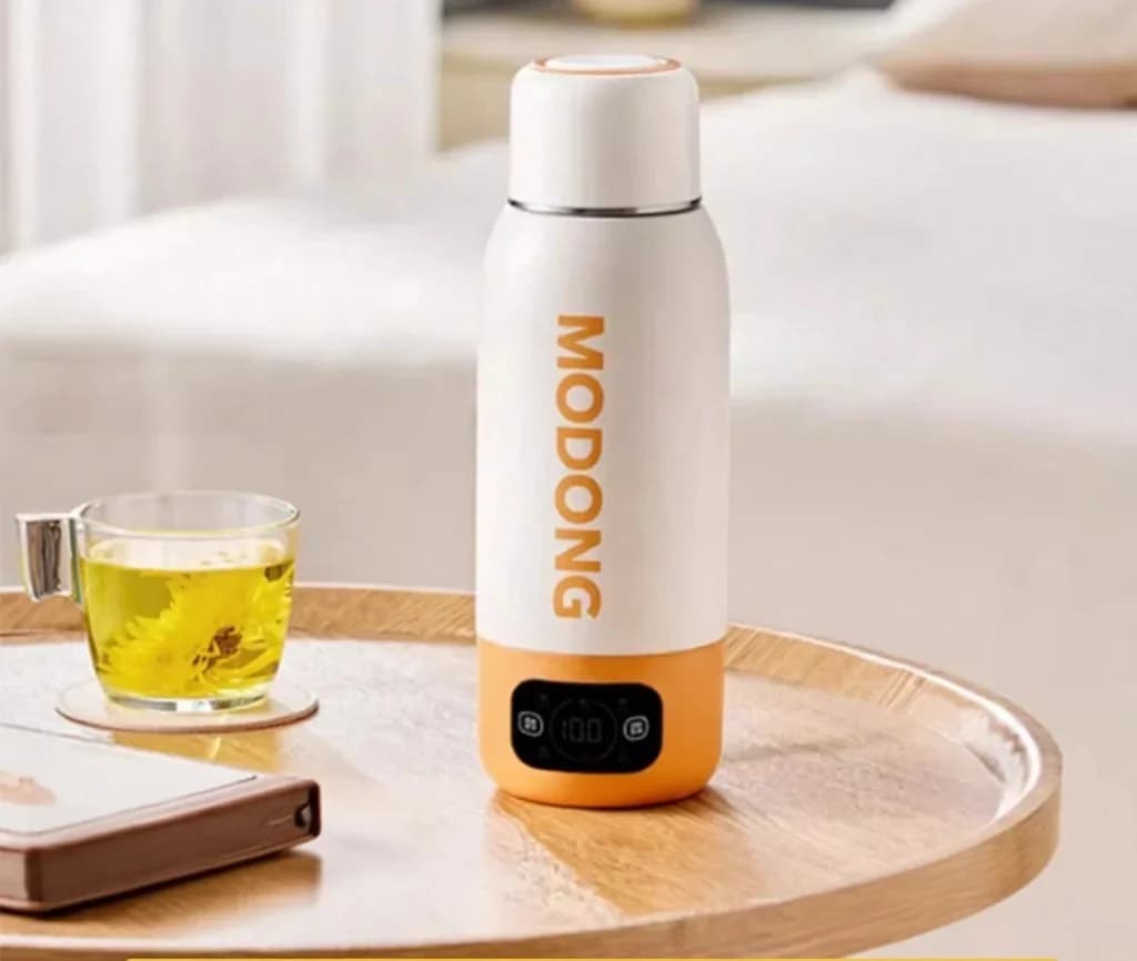 Nešiojamas elektrinis kelioninis virdulio puodelis 600ml, 316 nerūdijančio plieno vidinis indas