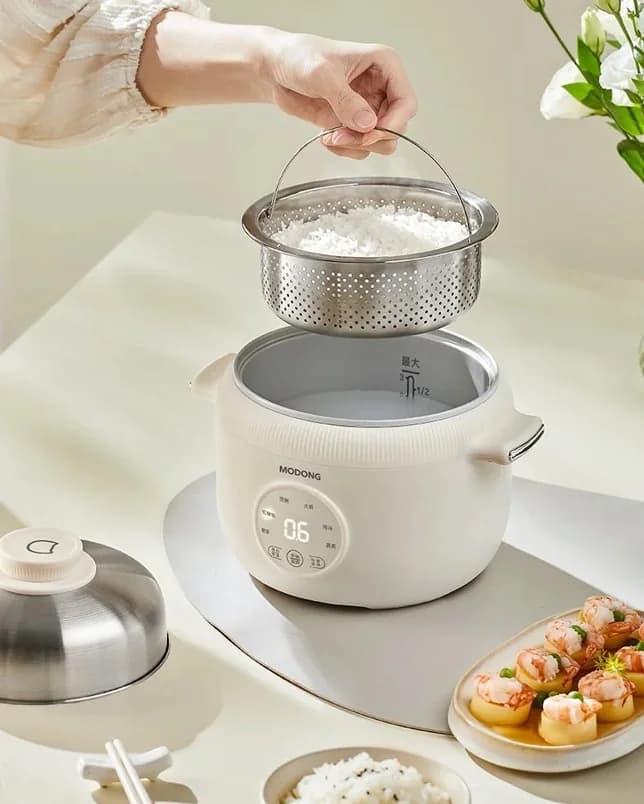 1,6 L mini elektrinė ryžių viryklė su keramine vidine talpa