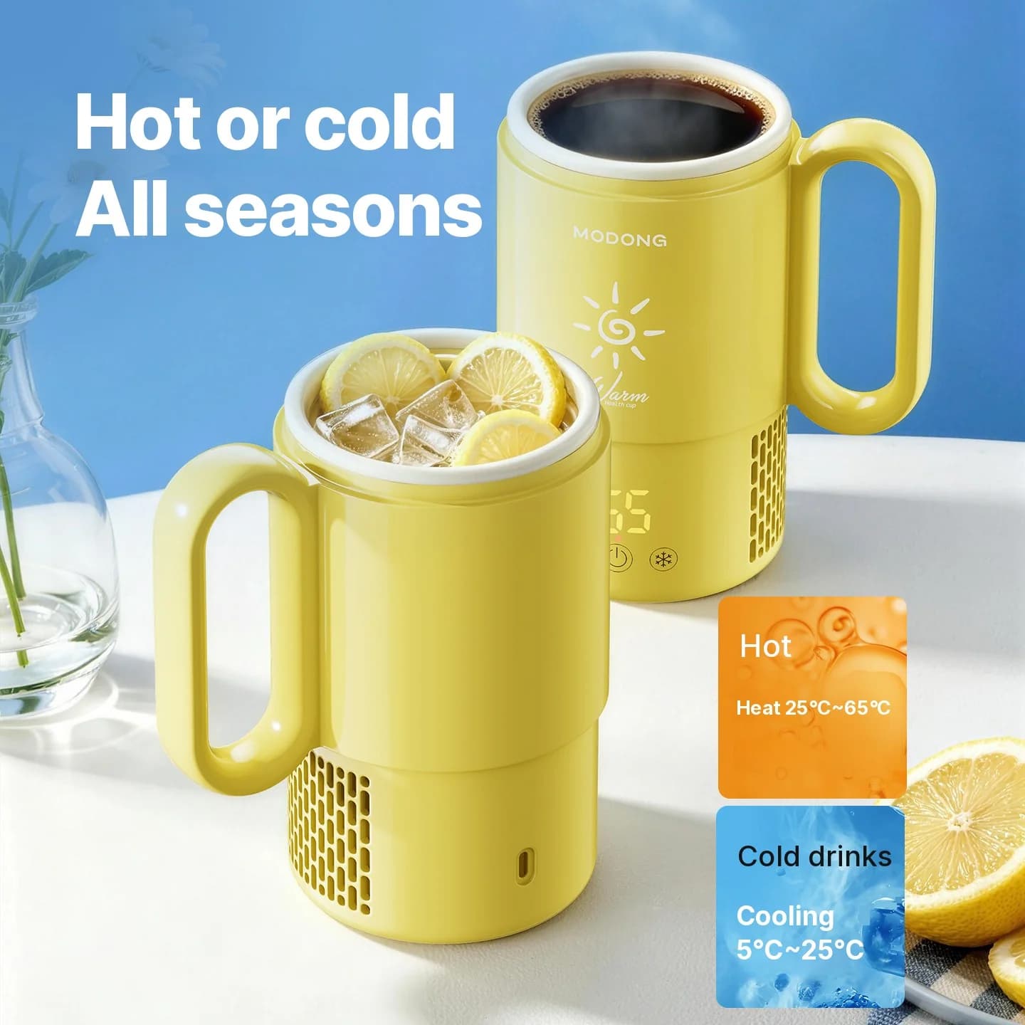 Mini aušinimo ir kaitinimo puodelis 450mL 36W Touch Control