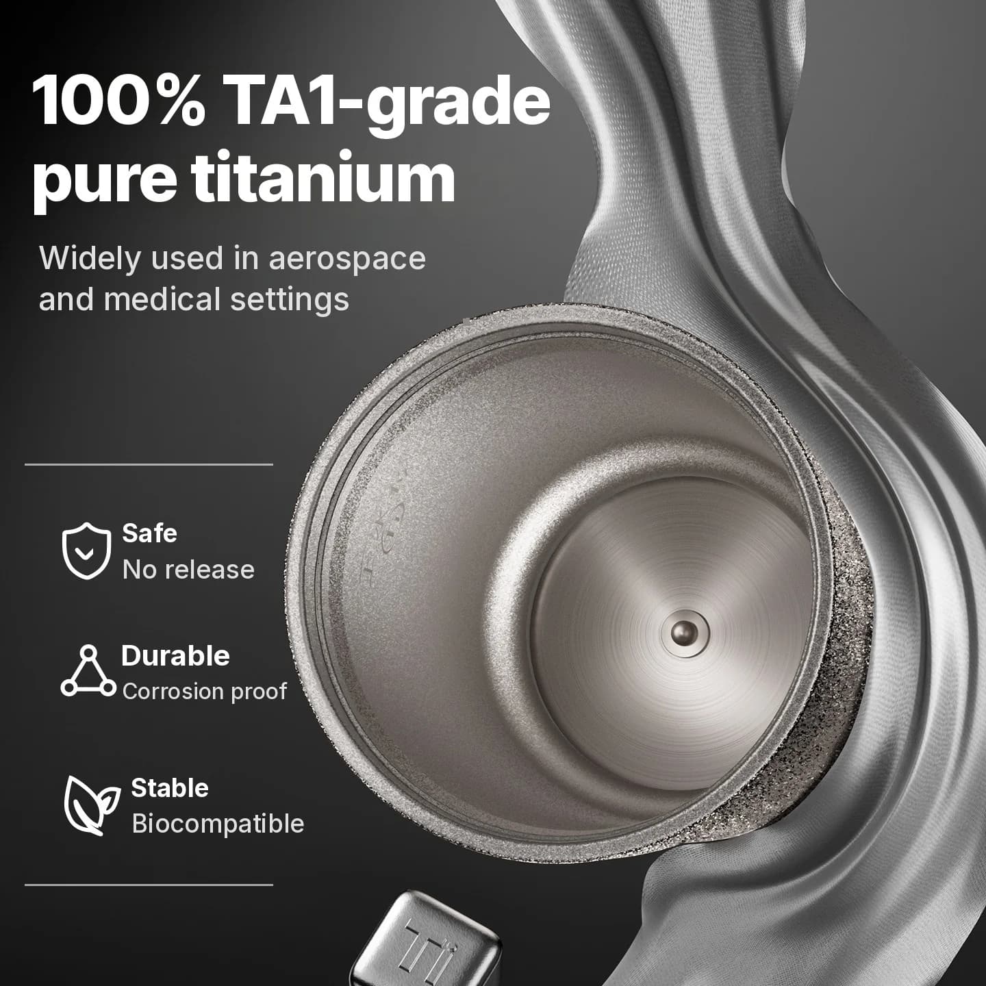 Titaninis elektrinis kelioninis puodelis 400ml su temperatūros ekranu