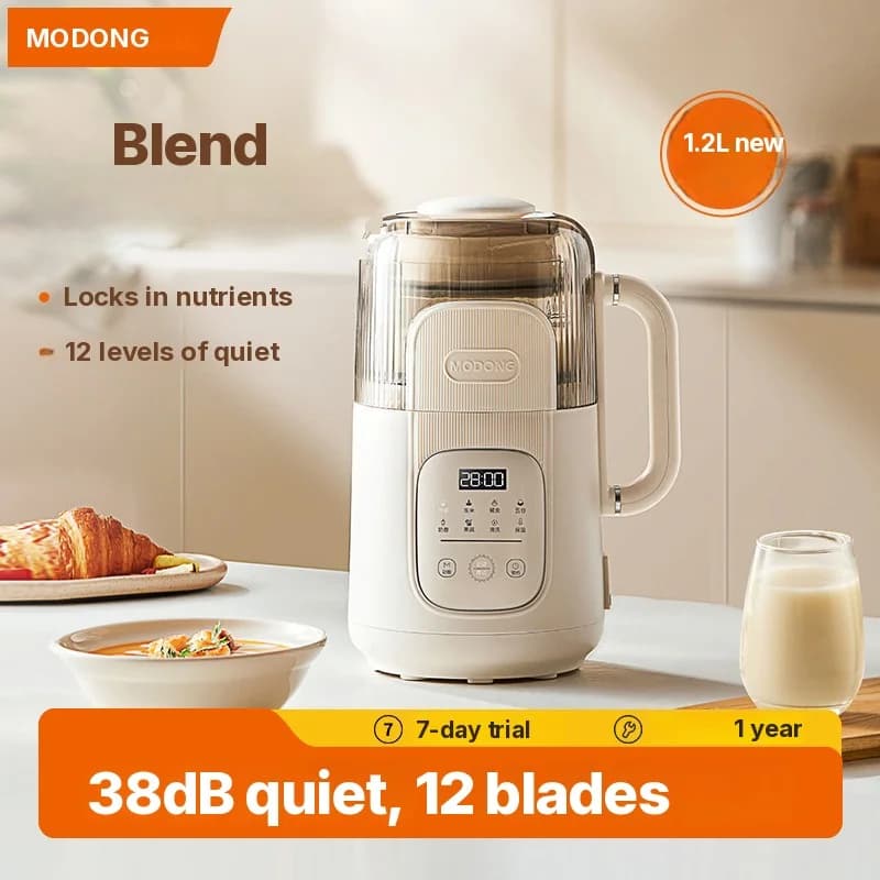 1,2 l kaitinimo blenderis su jutikliniu valdymu, stiklinis korpusas