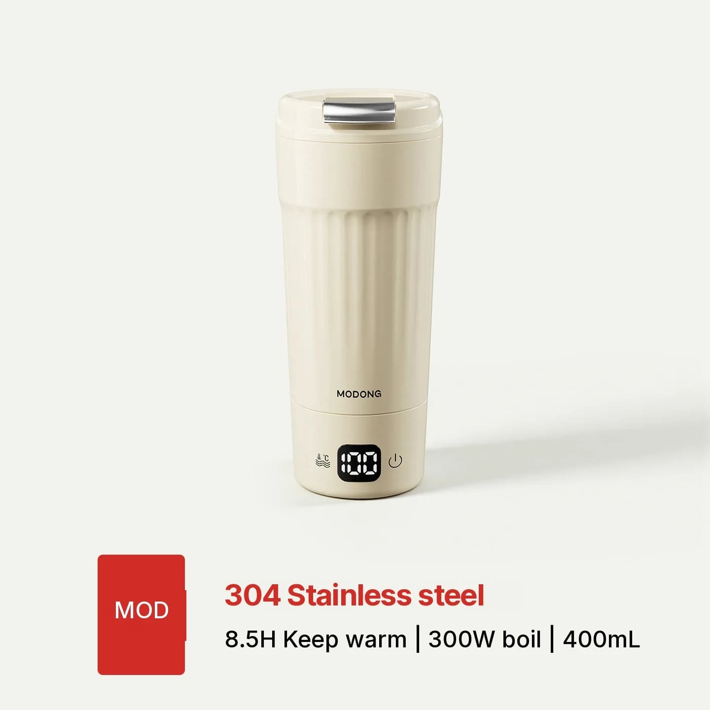 Nešiojamas elektrinis kaitinimo puodelis, 400mL, 7 temperatūros nustatymai