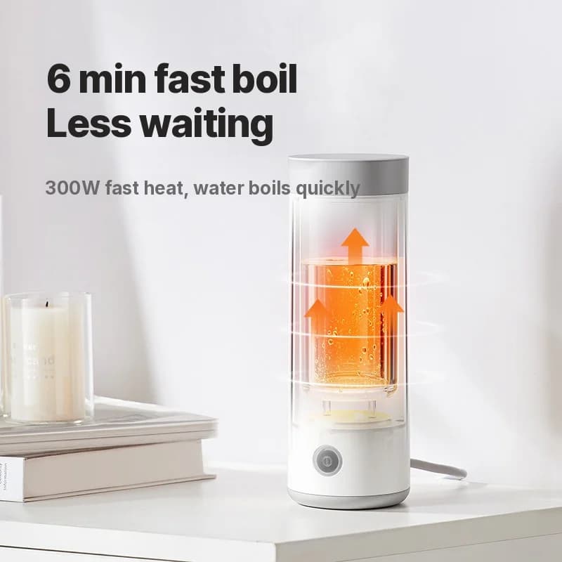 Nešiojamas elektrinis šildymo puodelis, 304 nerūdijantis plienas, 300 ml, 220 V