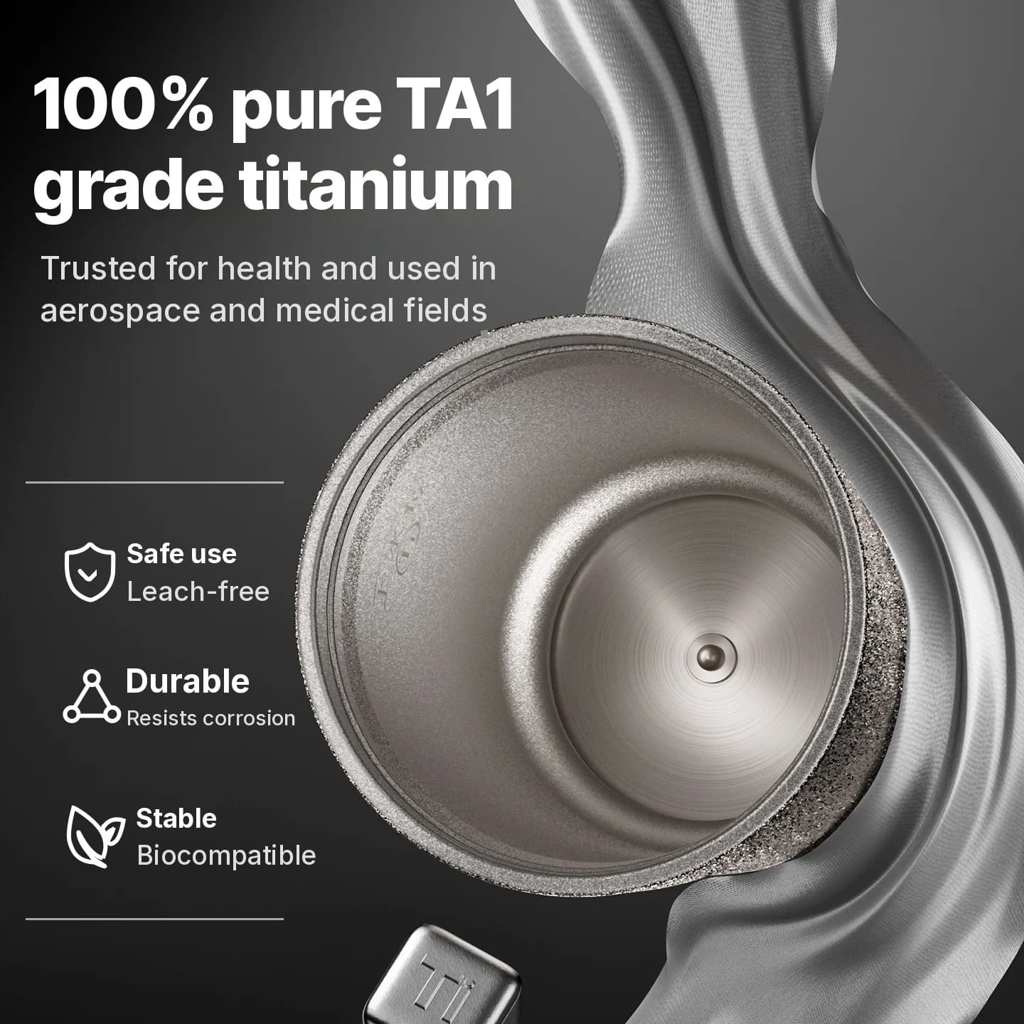 Nešiojamas titaninis elektrinis šildomas puodelis 400ml temperatūros ekranas