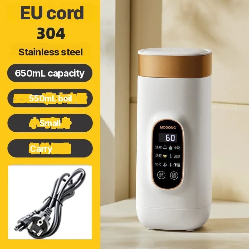 Nešiojamas elektrinis kaitinimo puodelis 650ml su 304 arba 316 vidumi