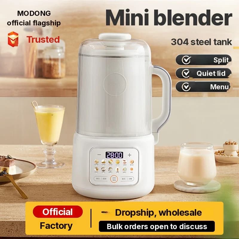 Šildomas trintuvas sojų pienui gaminti su savaiminiu valymu 800W