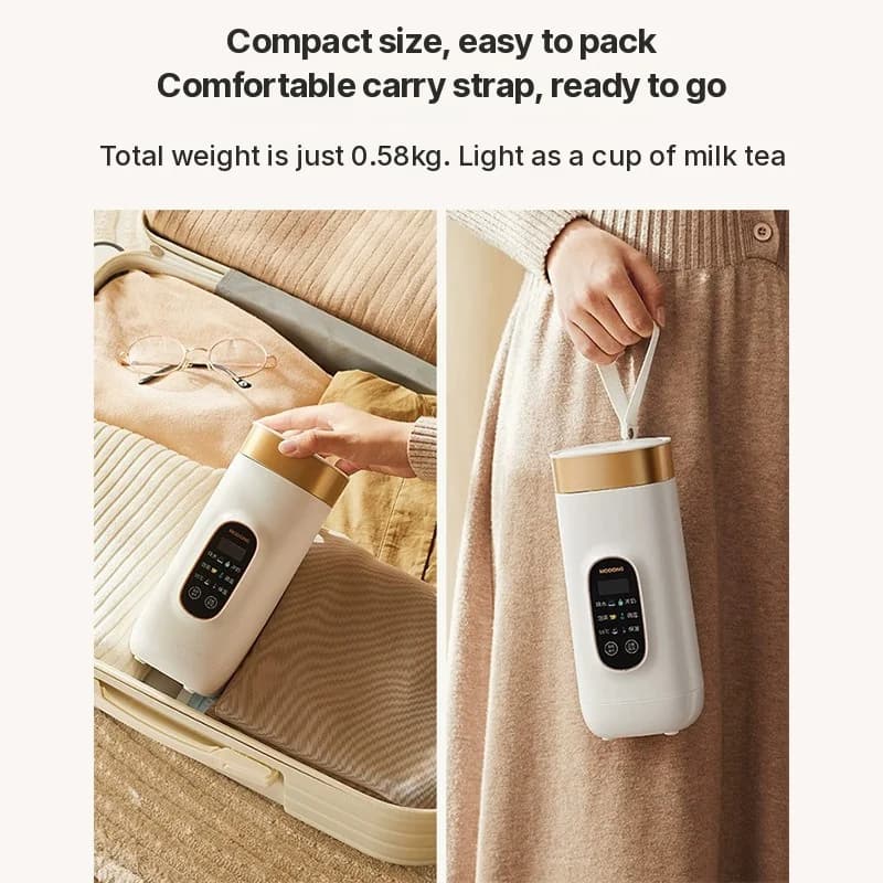 Nešiojamas elektrinis kaitinimo puodelis 650ml su 304 arba 316 vidumi
