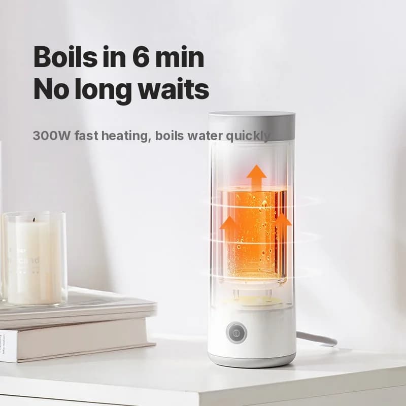 Nešiojamas elektrinis šildomas puodelis 304 nerūdijantis plienas 300ml 220V