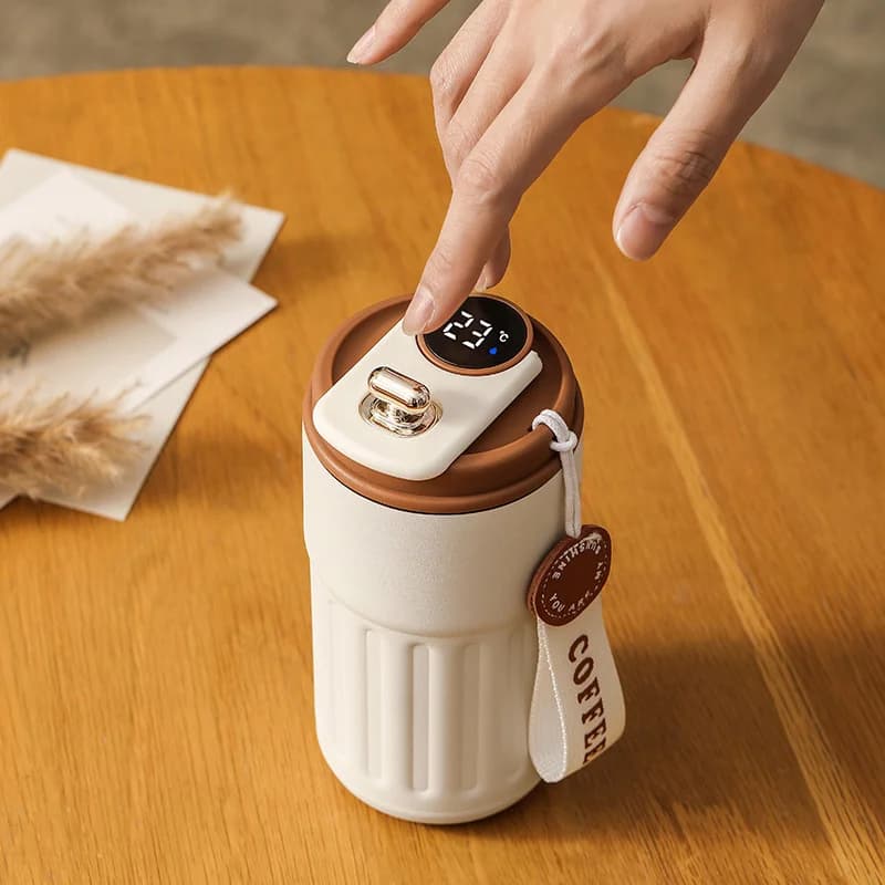 450ml temperatūros rodymo termosinis puodelis
