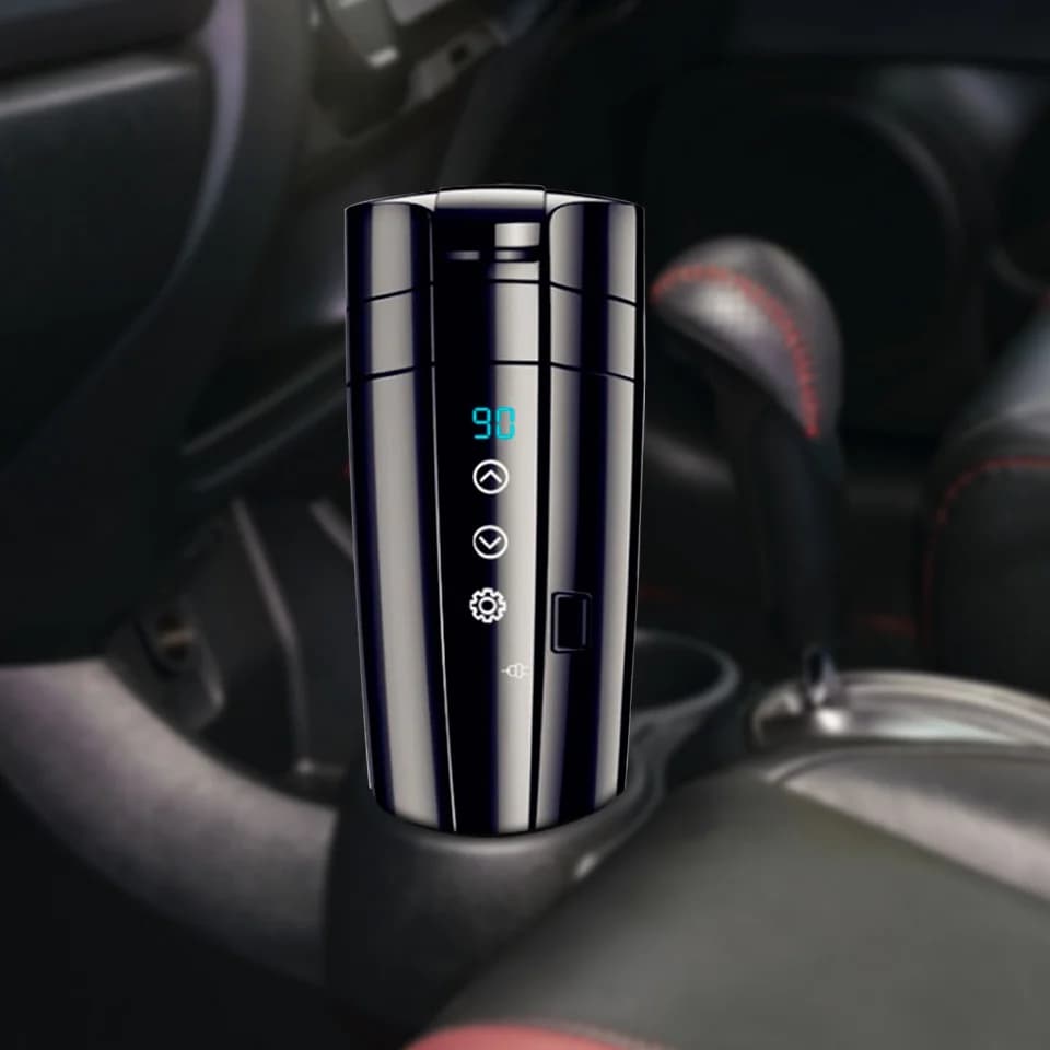 12V/24V jutiklinio ekrano automobilinis kaitinimo puodelis