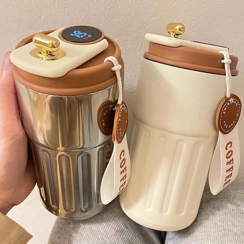450 ml termosas su temperatūros ekranu